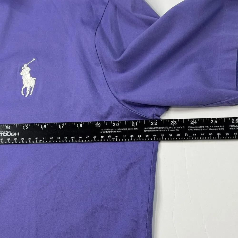Vintage Polo Golf Ralph Lauren Mens Purple Polo Shirt White Pony‎ Size M
